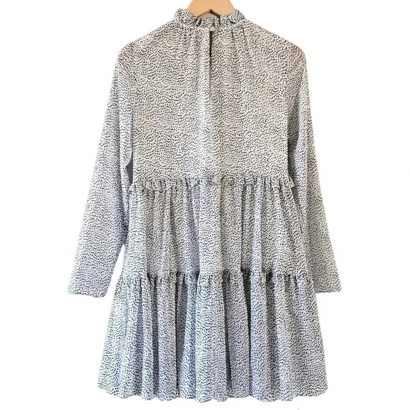 Ted Baker London Phenia Subtle Long Sleeve Ruffled Tiered Boho Casual Mini Dress - Picture 8 of 16